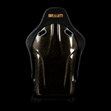 BRAUM Falcon-S Composite Fixed Back Bucket Seat - Black Cloth | Gold Stitching | Gold Dust Composite - view 2