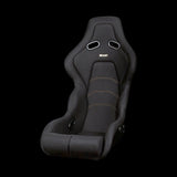 BRAUM Falcon-Z Composite FRP Fixed Back Bucket Seat - Black Fabric | Gold Stitching | Gold Dust Composite - view 2