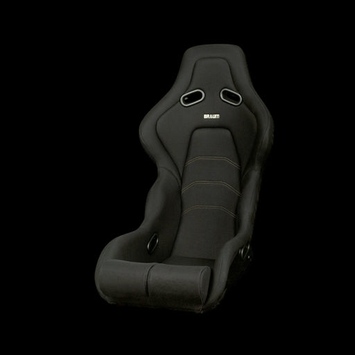 BRAUM Falcon-Z Composite FRP Fixed Back Bucket Seat - Black Fabric | Gold Stitching | Gold Dust Composite
