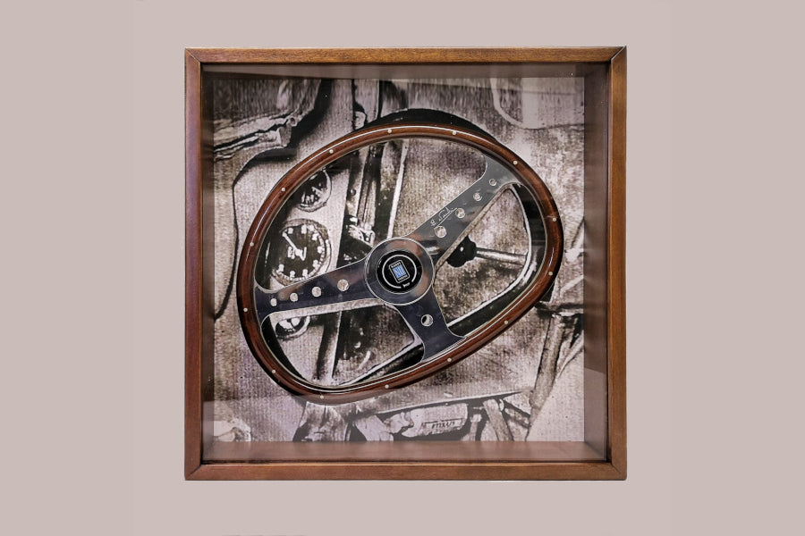 Nardi Bisiluro Limited Edition Steering Wheel 390mm with Wood grip and Polished spokes — authentic Italian manufacture