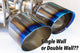 Remark 22+ Lexus IS500 Burnt SS Double Wall Tips (Muffler Version)