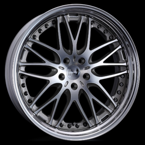Close-up of a silver alloy wheel on a black background Leon Hardiritt Bugel CV wheel on a black background 