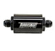 Turbosmart FPR Billet Inline Fuel Filter 1.75in OD 3.825in Length AN-8 Male Inlet - Black