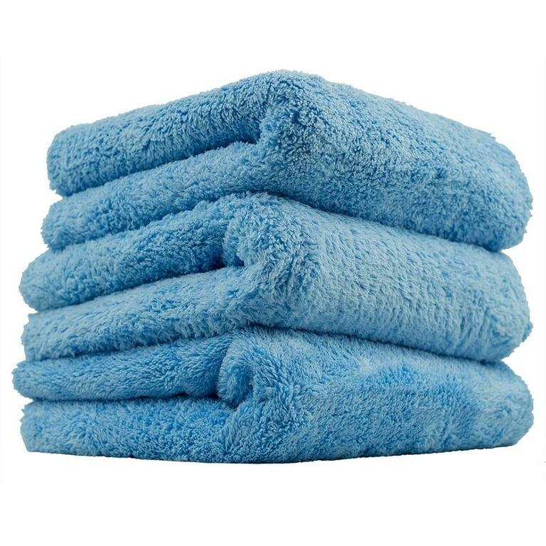 Vossen Plush Detailing Microfiber Towel 16in x 16in - 5 Pack