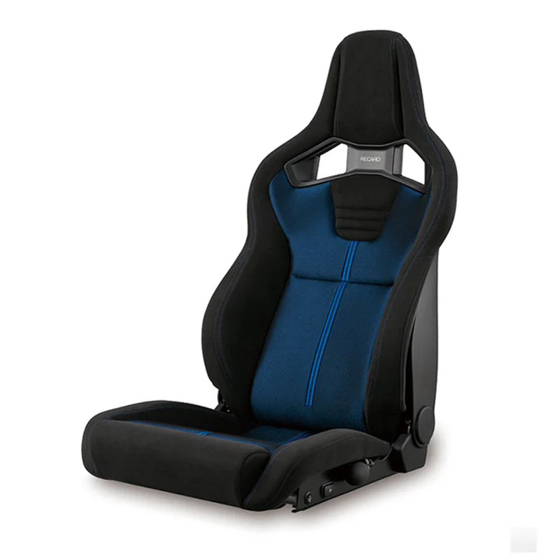 RECARO Cross Sportster MNL GK Kamui-Glass Mesh - Black - Blue (Manual, Heated, Right - RH) (JP)