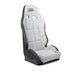 NRG Defender Water Resistant Steel Frame Susp. Seat - Silver w/Black Trim/Defender Logo/Side Bracket