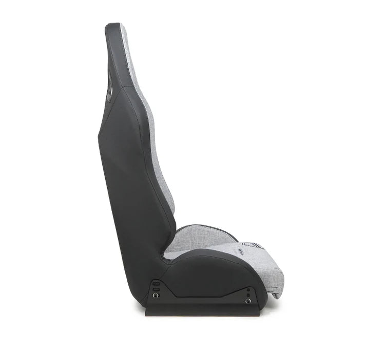 NRG Defender Water Resistant Steel Frame Susp. Seat - Silver w/Black Trim/Defender Logo/Side Bracket