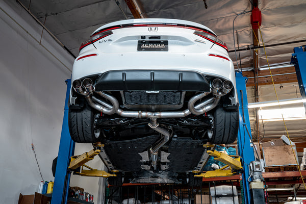 Remark 08-14 Subaru WRX STi GR Hatch Sports Touring Cat-Back Exhaust - Burnt Quad Tips (Resonated)