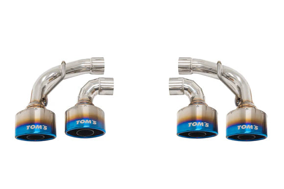 TOM'S Racing - Stainless Steel Muffler (Titanium Tips) - 2018+ Lexus LC500, LC500h, LC Convertible