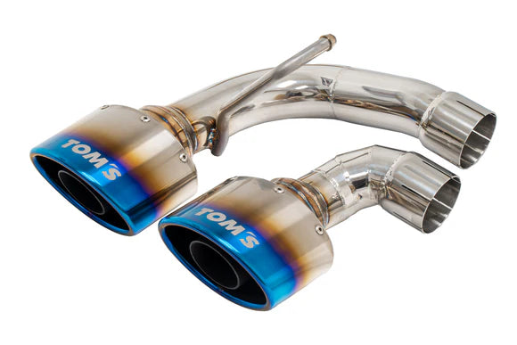 TOM'S Racing - Stainless Steel Muffler (Titanium Tips) - 2018+ Lexus LC500, LC500h, LC Convertible