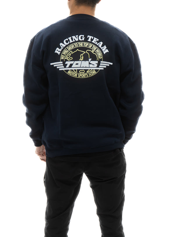 TOM'S Racing - 49th Anniversary Navy Classic Logo Crewneck Sweatshirt (Navy)