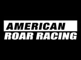 Americal Roar Racing decal set featuring bold white text on a transparent background, ideal for automotive enthusiasts.