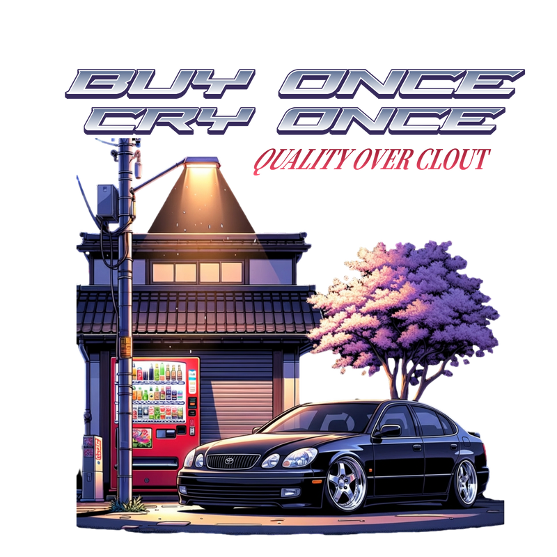 PMD JDM Legend “Buy Once Cry Once” Tee – Quality Over Clout Collection (black)