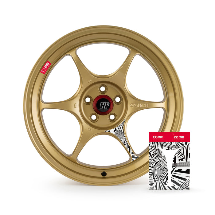Enkei PF06 17x7.5in 5x114.3 BP 38mm Offset 75mm Bore - Gold Wheel