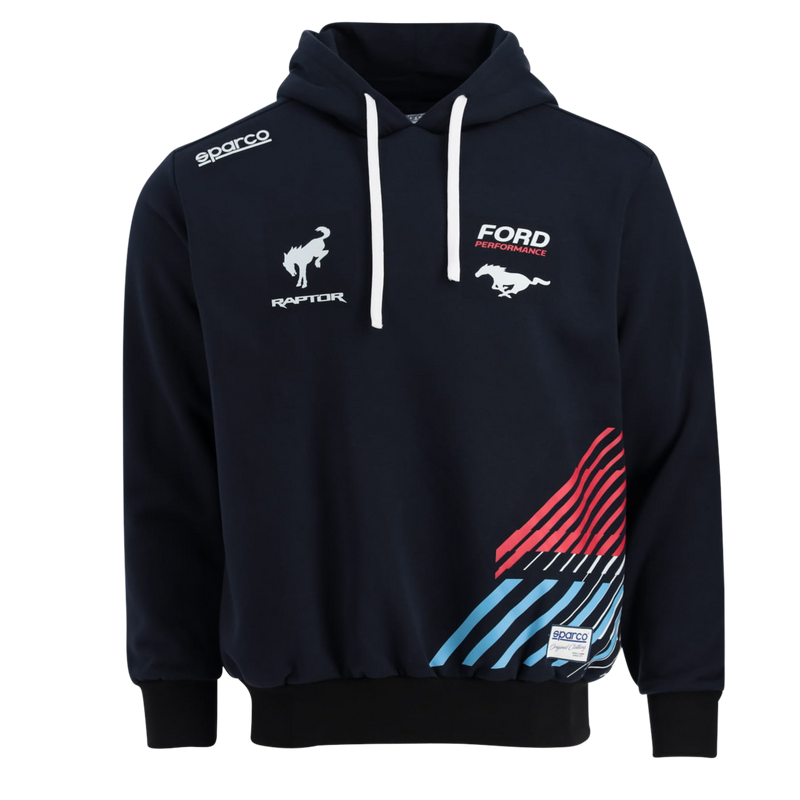 Sparco Sweatshirt Hooded WWW Navy LRG