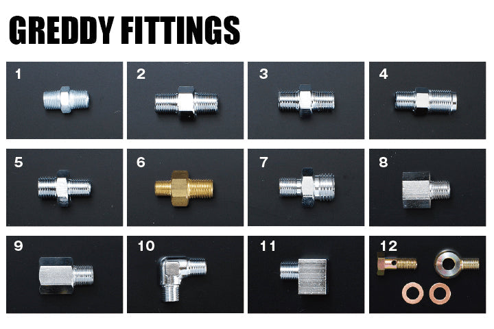 GReddy Union Fitting 1/8PF-M12 P1.25