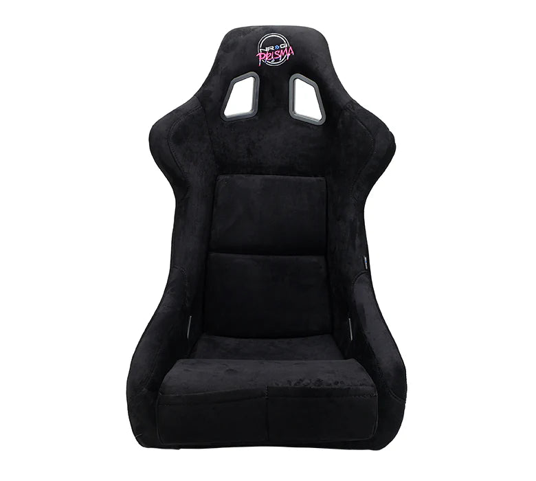 NRG FRP Bucket Seat PRISMA Edition w/Pearlized Back Black Alcantara - X Large