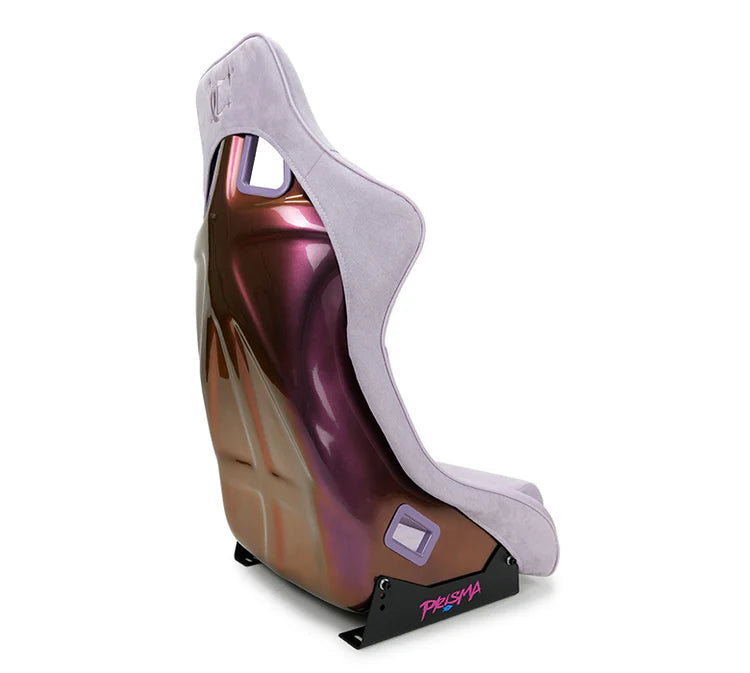 NRG FRP Bucket Seat (Medium) Prisma-Chromatic Lilac Vegan Suede w/ Chameleon Back