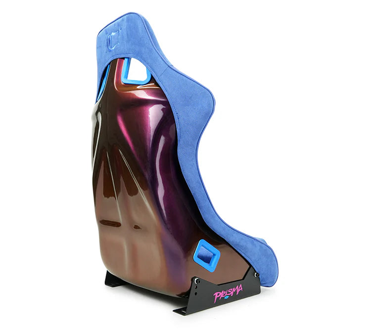 NRG FRP Bucket Seat (Medium) Prisma-Chromatic Royal Blue Vegan Suede w/ Chameleon Back