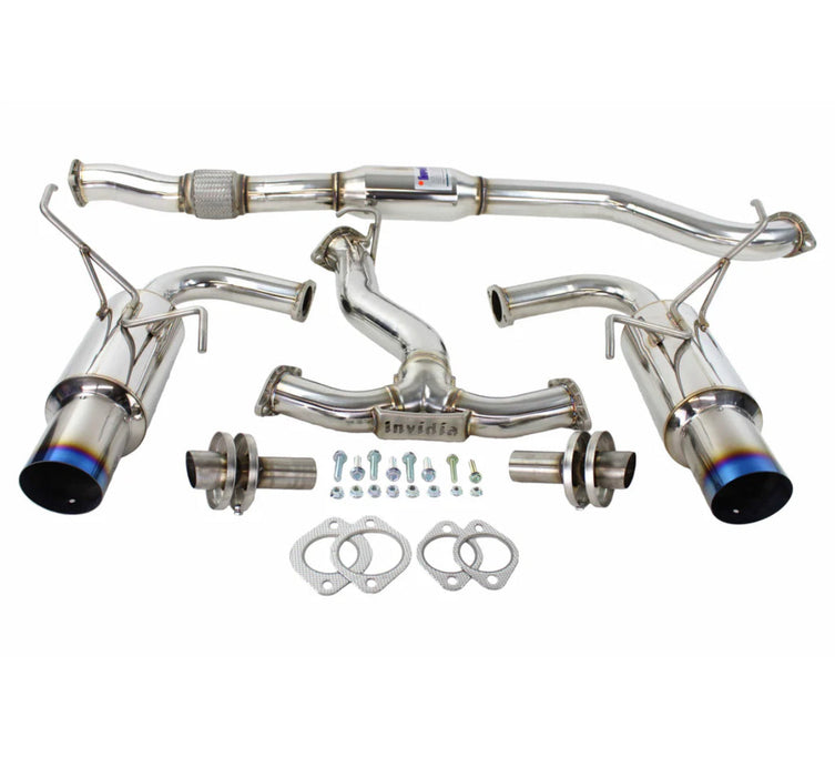 Invidia 08+ Subaru WRX/STI 4dr N1 Twin Outlet Single Layer Tip SS Cat-Back Exhaust