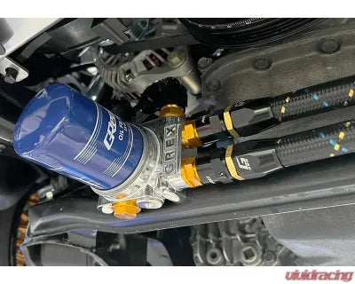 GReddy AN04 30 DEGREE HOSE END SWIVEL BLACK/GOLD ANODIZED
