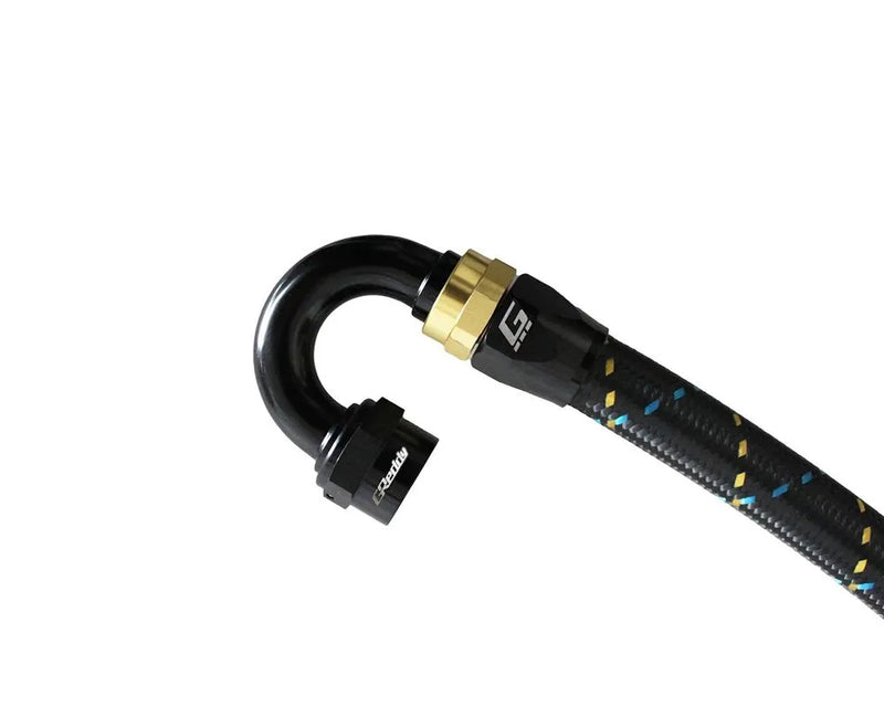 GReddy AN06 180 DEGREE HOSE END SWIVEL BLACK/GOLD ANODIZED
