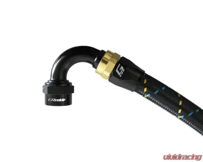 GReddy AN08 120 DEGREE HOSE END SWIVEL BLACK/GOLD ANODIZED