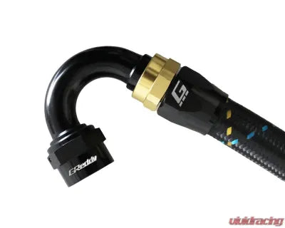 GReddy AN12 150 DEGREE HOSE END SWIVEL BLACK/GOLD ANODIZED