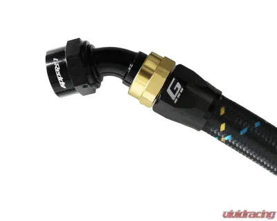 GReddy AN12 45 DEGREE HOSE END SWIVEL BLACK/GOLD ANODIZED
