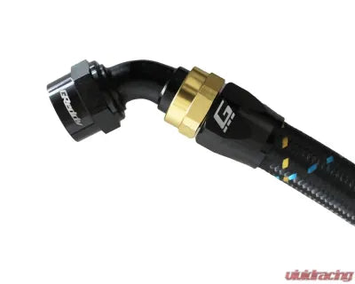 GReddy AN12 60 DEGREE HOSE END SWIVEL BLACK/GOLD ANODIZED
