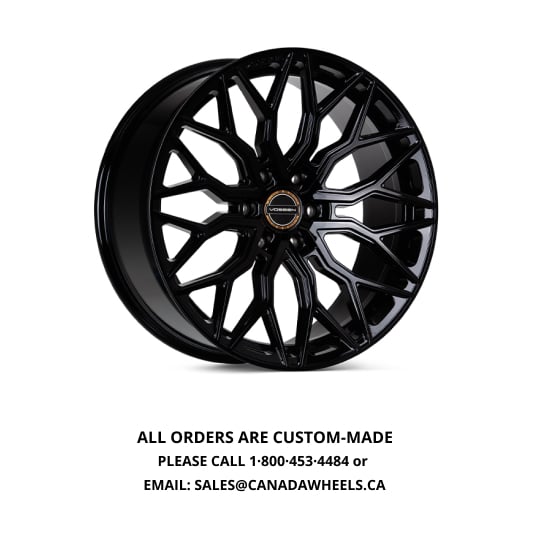 Vossen HF6-3 24X10 - 6X139.7 - ET25 - DEEP - 106.1 - GB - GLOSS BLACK