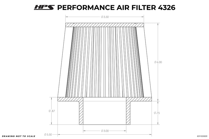 HPS Universal Air Filter (Oiled) - White (HPS-4326)