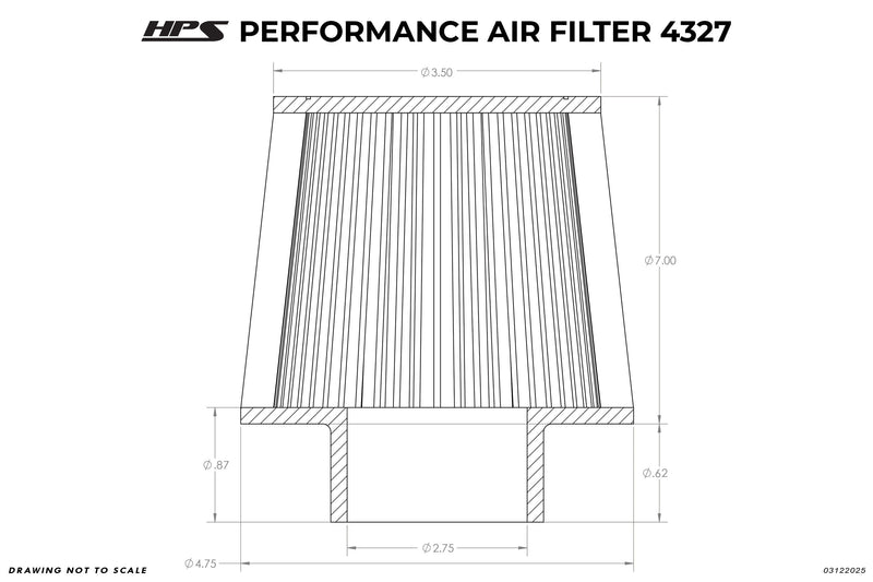 HPS Universal Air Filter (Oiled) - White (HPS-4327)