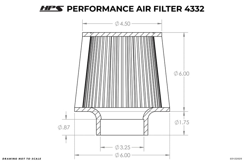 HPS Universal Air Filter (Oiled) - White (HPS-4332)