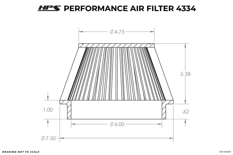 HPS Universal Air Filter (Oiled) - White (HPS-4334)