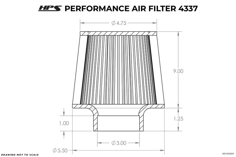 HPS Universal Air Filter (Oiled) - White (HPS-4337)