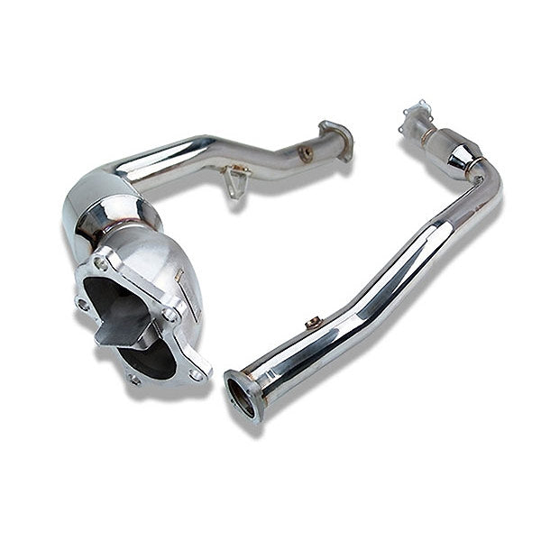 Invidia 02-07 WRX/STi Polished Divorced Waste Gate Downpipe with High Flow Cat