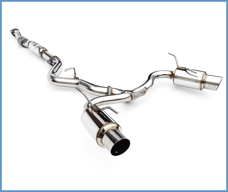 Invidia 08-11 STi Hatch / 11 WRX Hatch Dual N1 Single Layer SS Tipped Cat-back Exhaust