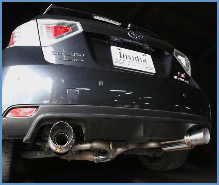 Invidia 08-11 STi Hatch / 11 WRX Hatch Dual N1 Single Layer SS Tipped Cat-back Exhaust