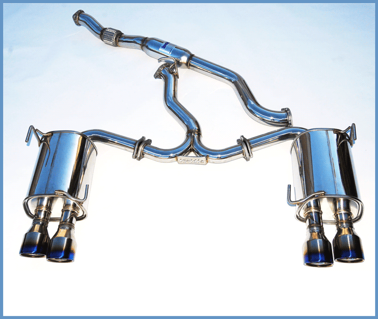 Invidia 15+ Subaru WRX/STI 4Dr Q300 Twin Outlet Rolled Titanium Burnt Quad Tip Cat-Back Exhaust