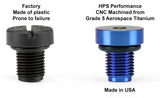 HPS Titanium Coolant Bleed Screw - Blue (HW22-1001)