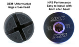 HPS Titanium Coolant Bleed Screw - Blue (HW22-1001)