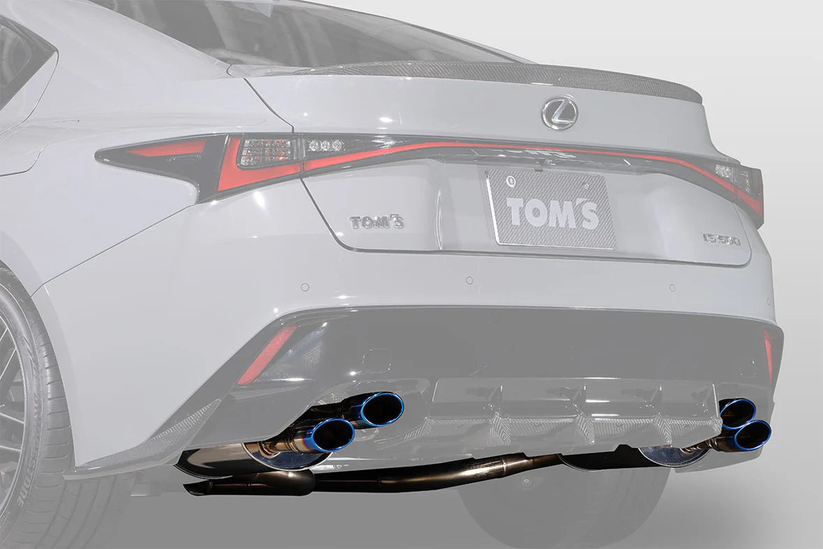 TOM'S Racing- Stainless Exhaust System (TOM'S Barrel/Titanium Color Burnt Tips) for 2022+ Lexus IS500