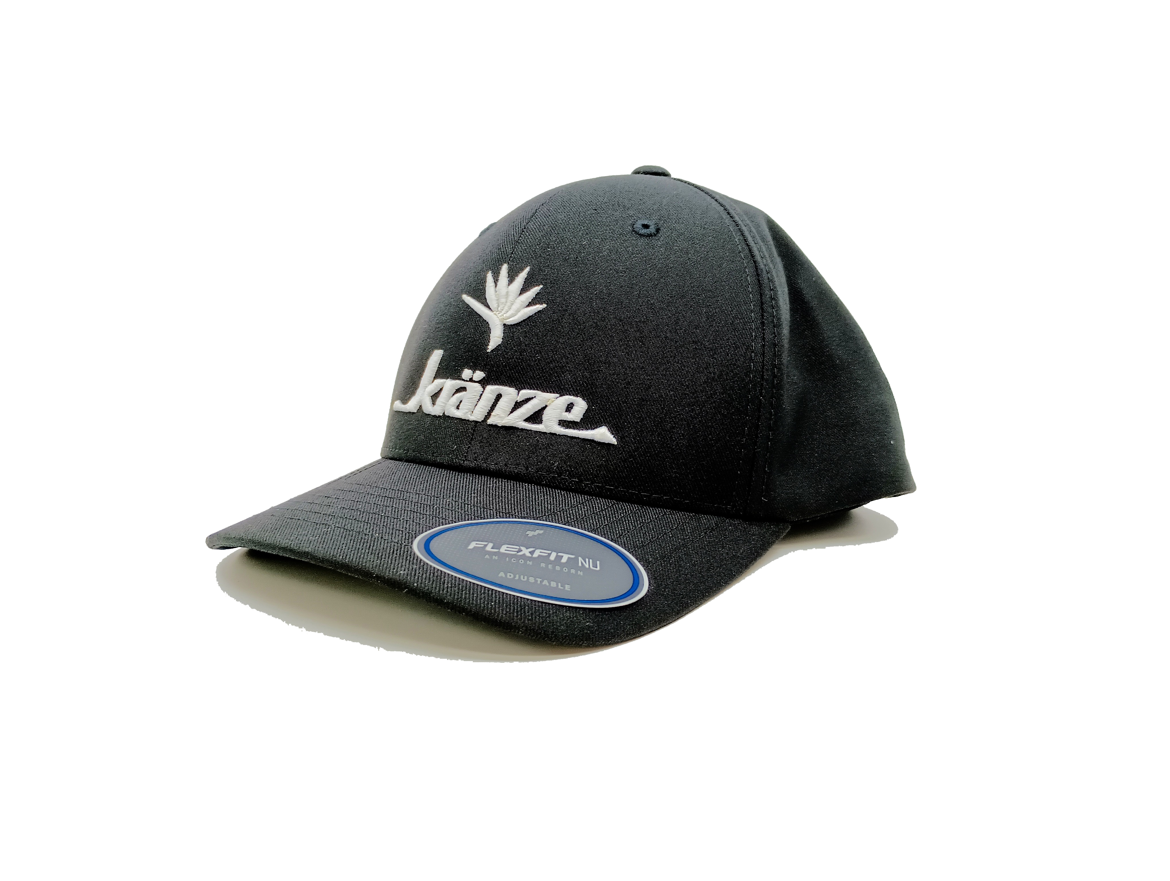 Kranze Snapback Cap - Curved Bill- White Logo