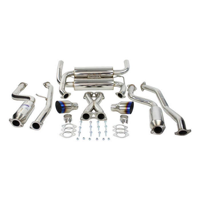 Invidia 03-08 Infiniti G35 Coupe Gemini Single Layer Titanium Tip Cat-back Exhaust