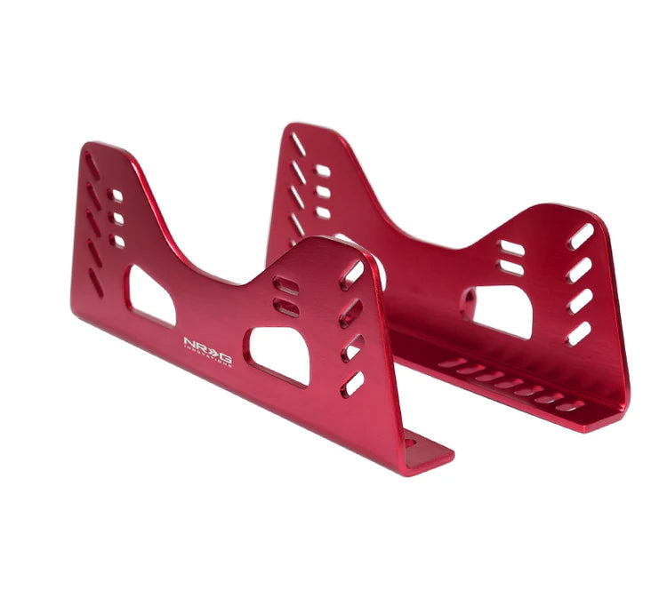NRG Tall Aluminum Side Mount Bracket (Pairs) - Red