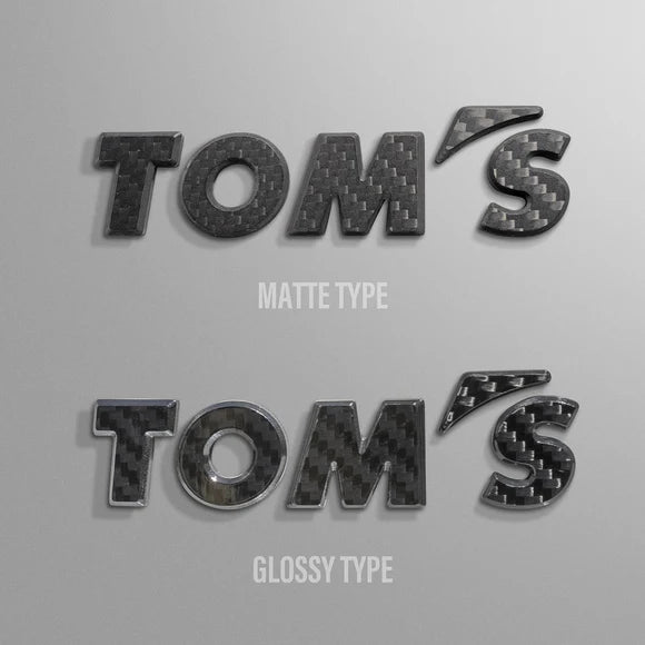 TOM'S Racing - Carbon Fiber Logo Emblem Badge