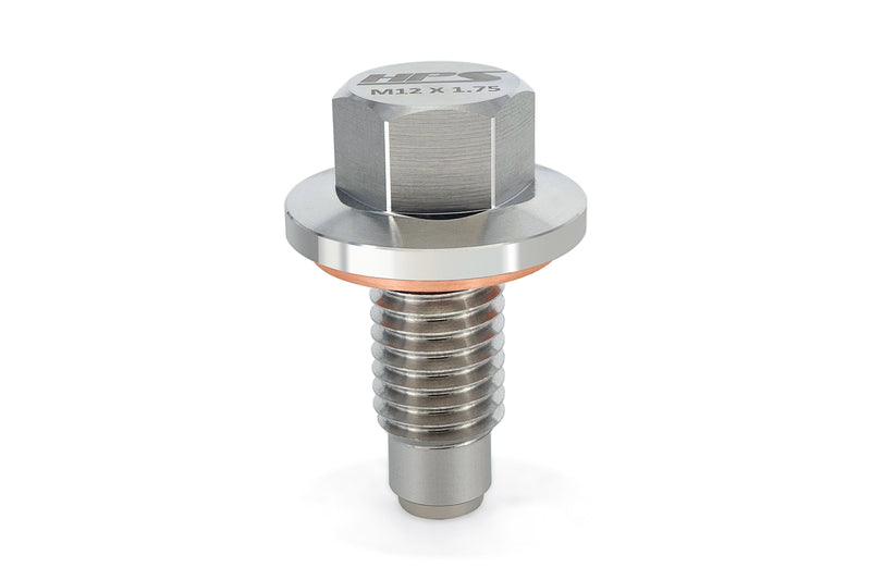 HPS Stainless Steel Magnetic Oil Drain Plug - Polished (MDP-M12x175)