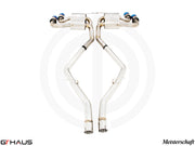 Premium exhaust system for Alfa Romeo Giulia Quadrifoglio featuring T304 stainless steel and electronic valve control.