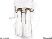 Premium Meisterschaft exhaust tips for Audi A8/S8 4-door sedan, enhancing performance and style with polished finish.